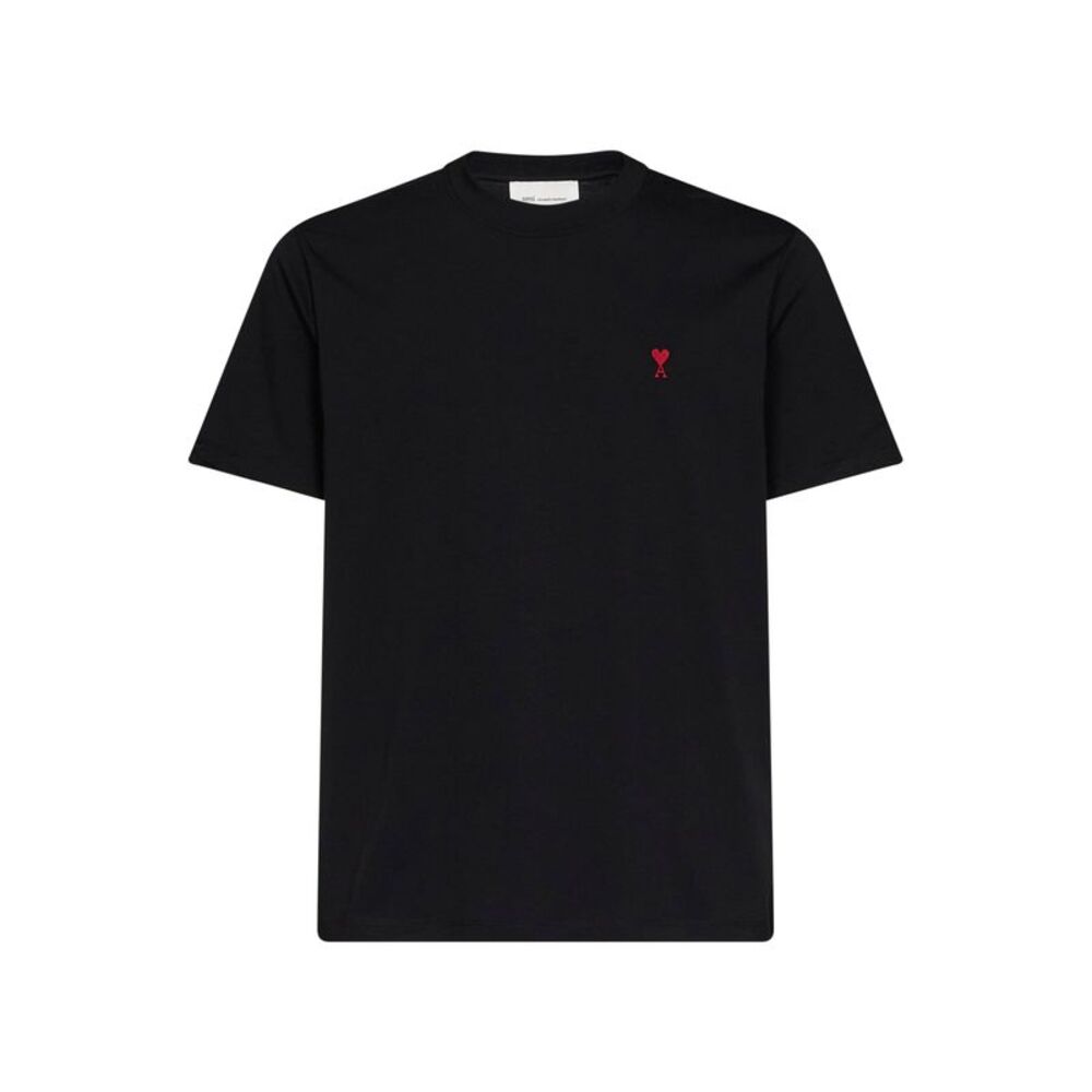 Ami Paris Men Black Cotton Ami De Cœur T-Shirt